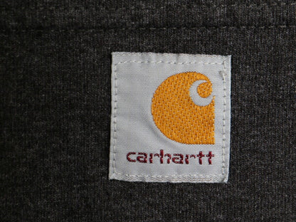 カーハート ポケット付き 長袖 Tシャツ メンズ M 古着 CARHARTT ロンT ワンポイント ポケットT ロゴT ヘビーウェイト クルーネック ポケT