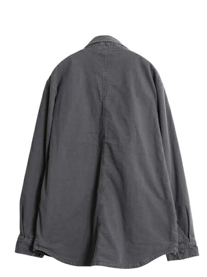 US企画 カーハート コットン キャンバス シャツ ジャケット メンズ L / 古着 ワーク ダック ストレッチ フリース ライナー付き 長袖シャツ