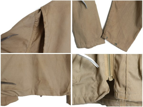 70s ★ IDEAL フィッシング ジャケット メンズ L 程/ ヴィンテージ ウェーディング ショート丈 多ポケット アウトドア フルジップ ベージュ