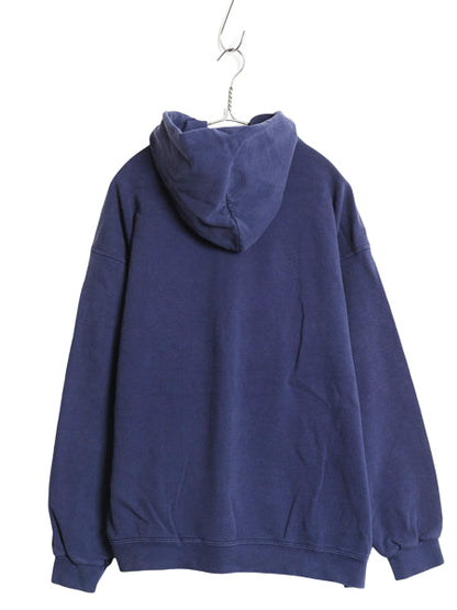 90s ナイキ スモール スウッシュ 刺繍 スウェット フード パーカー メンズ XL / オールド トレーナー プルオーバー 裏起毛 ヘビーウェイト