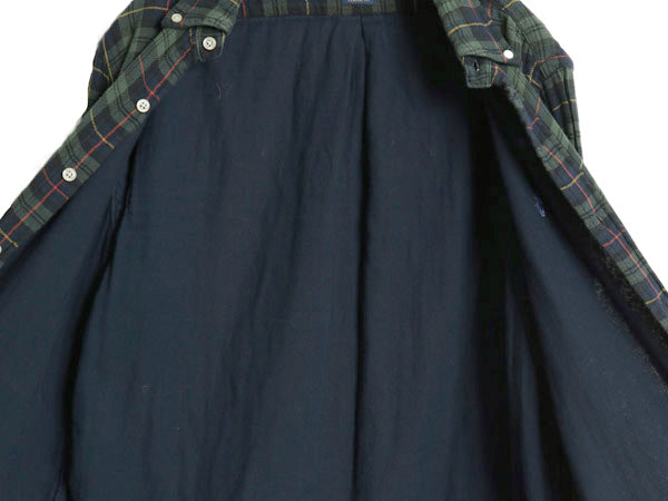 ラルフローレン 長袖 ボタンダウン フランネル シャツ メンズ M ポロ チェック 2レイヤー CLASSIC FIT ネルシャツ ワンポイント ポニー BD
