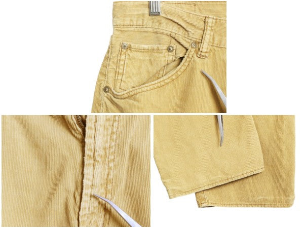 ラルフローレン 細畝 コーデュロイ パンツ メンズ 実寸 36 32 ポロ ストレート ノータック コットン スラックス 革パッチ ボトムス コーズ