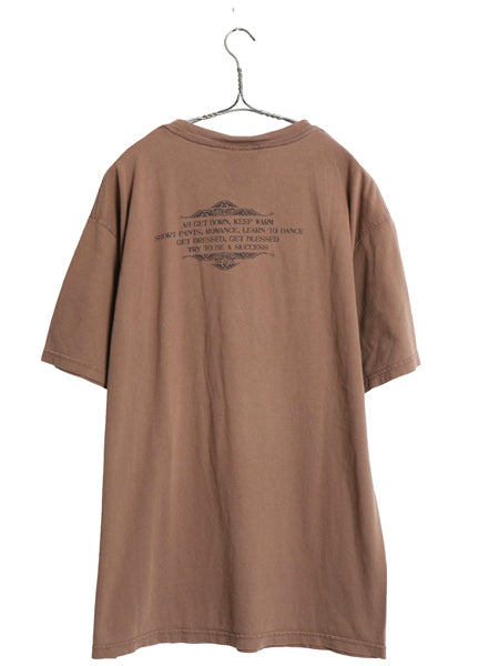 00s ボブ ディラン フォト イラスト プリント Tシャツ メンズ L / オールド オフィシャル グラフィック バンド ロック ヘビーウェイト 茶 