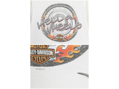 00s USA製 ハーレー ダビットソン 4面 プリント 長袖 Tシャツ メンズ M オールド イラスト ファイヤー パターン グラフィック バイク ロンT