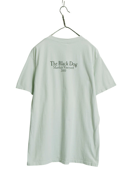 00s USA製 The Black Dog ドッグ イラスト プリント Tシャツ メンズ レディース L オールド アニマル アート キャラクター ヘビーウェイト