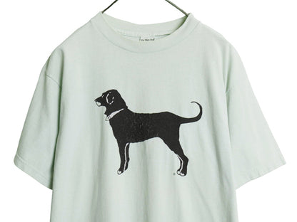 00s USA製 The Black Dog ドッグ イラスト プリント Tシャツ メンズ レディース L オールド アニマル アート キャラクター ヘビーウェイト