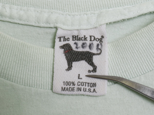 00s USA製 The Black Dog ドッグ イラスト プリント Tシャツ メンズ レディース L オールド アニマル アート キャラクター ヘビーウェイト