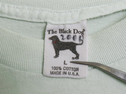 00s USA製 The Black Dog ドッグ イラスト プリント Tシャツ メンズ レディース L オールド アニマル アート キャラクター ヘビーウェイト