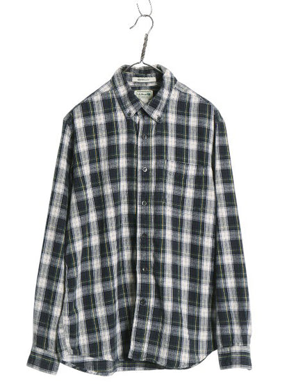 00s エルエルビーン チェック 長袖 ボタンダウン フランネル シャツ メンズ M / 古着 オールド アウトドア コットン ネルシャツ 長袖シャツ