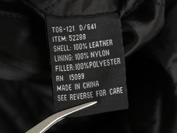 90s CRB KHAKIS 本革 スウェード レザー スポーツ ジャケット メンズ XL 革ジャン 中綿 キルティング シングル ライダース 大きいサイズ 黒