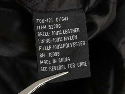 90s CRB KHAKIS 本革 スウェード レザー スポーツ ジャケット メンズ XL 革ジャン 中綿 キルティング シングル ライダース 大きいサイズ 黒