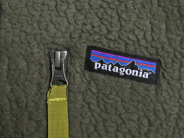 パタゴニア レトロ パイル フリース ジャケット メンズ M / 17年製 アウトドア ハーフジップ プルオーバー ジャンパー ボア 廃盤 グリーン