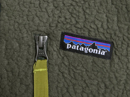 パタゴニア レトロ パイル フリース ジャケット メンズ M / 17年製 アウトドア ハーフジップ プルオーバー ジャンパー ボア 廃盤 グリーン