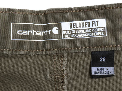 カーハート キャンバス ショートパンツ メンズ 36 古着 ワーク ストレッチ コットン ショーツ 短パン ダック ハーフパンツ ゆったり カーキ