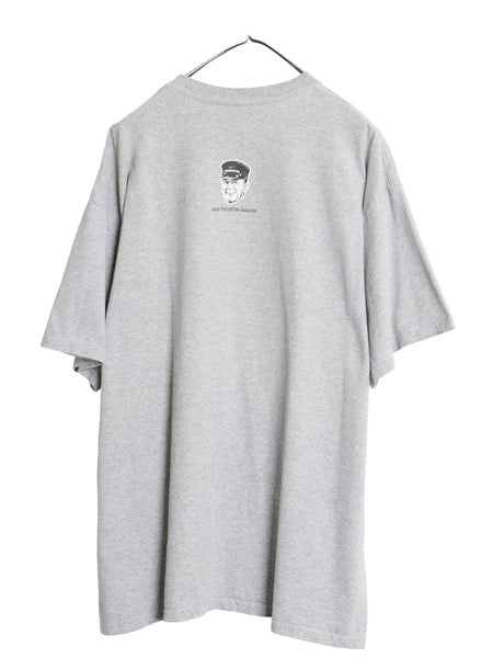 90s ナイキ 両面 プリント 半袖 Tシャツ メンズ XL / オールド グラフィック アート イラスト スウッシュ カットソー 大きいサイズ グレー
