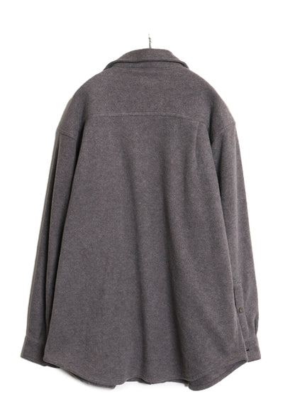 00s ウールリッチ 長袖 フリース シャツ メンズ L / オールド アウトドア ダブル マッキーノ タイプ ジャケット 長袖シャツ ゆったり 濃灰
