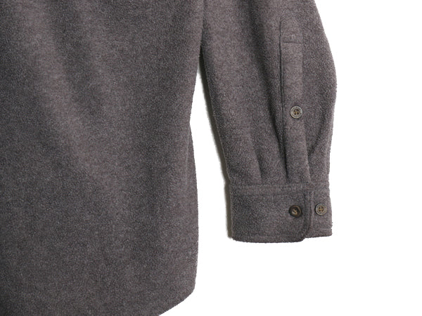 00s ウールリッチ 長袖 フリース シャツ メンズ L / オールド アウトドア ダブル マッキーノ タイプ ジャケット 長袖シャツ ゆったり 濃灰
