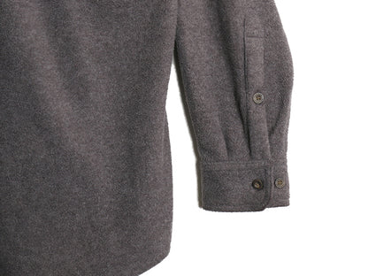 00s ウールリッチ 長袖 フリース シャツ メンズ L / オールド アウトドア ダブル マッキーノ タイプ ジャケット 長袖シャツ ゆったり 濃灰