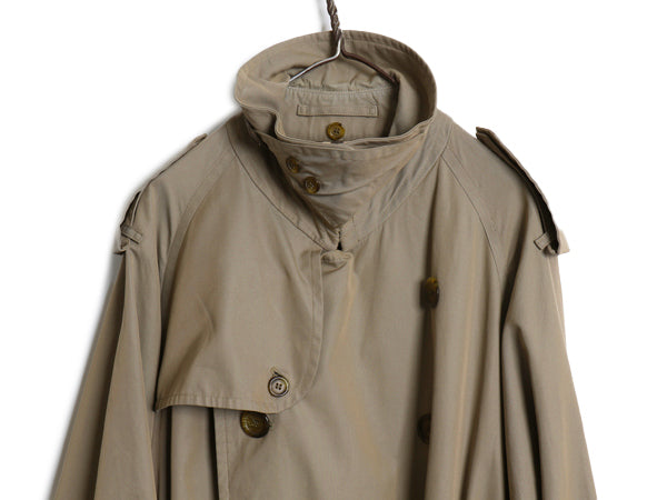 80s 90s 一枚袖 ★ バーバリー プローサム トレンチ コート 42 SHORT M 程 古着 イギリス製 ヴィンテージ 100% コットン ギャバジン ロング