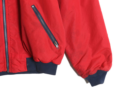 80s USA製 ★ パタゴニア シェルド シンチラ ジャケット メンズ L / 古着 ヴィンテージ ナイロン 裏 フリース ブルゾン フルジップ 廃盤 赤