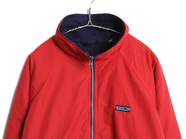 80s USA製 ★ パタゴニア シェルド シンチラ ジャケット メンズ L / 古着 ヴィンテージ ナイロン 裏 フリース ブルゾン フルジップ 廃盤 赤