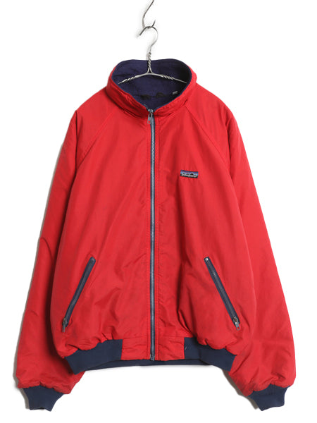 80s USA製 ★ パタゴニア シェルド シンチラ ジャケット メンズ L / 古着 ヴィンテージ ナイロン 裏 フリース ブルゾン フルジップ 廃盤 赤