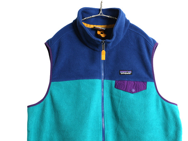 パタゴニア ライトウェイト シンチラ スナップT フリース ベスト メンズ XXL / 17年製 前開き 重ね着 ハイネック フルジップ 大きいサイズ
