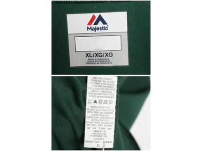 アスレチックス ベースボール シャツ メンズ XL / MLB オフィシャル マジェスティック 大リーグ ユニフォーム 重ね着 前開き 大きいサイズ