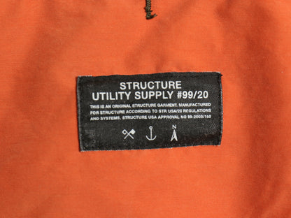90s ☆ STRUCTURE ギミック カーゴ ショーツ メンズ M / 古着 オールド Y2K ストリート ショートパンツ ルーズ ワイド バギー オレンジ