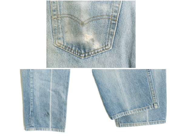 90s USA製 リーバイス 501 デニム パンツ メンズ 34 32 オールド ジーンズ ジーパン ストレート ボタンフライ アタリ ヒゲ 赤タブ ボトムス