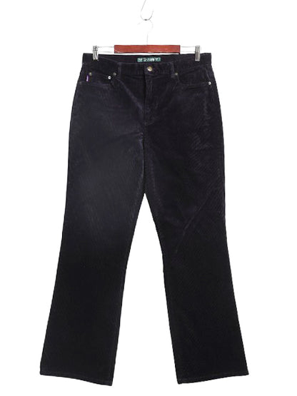 ラルフローレン 太畝 コーデュロイ フレア パンツ レディース 12 実寸 33 31 XL ブーツカット ベルボトム ノータック ストレッチ ボトムス