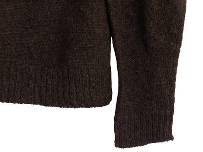 00s オールド ギャップ タートルネック ウール ニット セーター レディース L 旧タグ 長袖ニット ハイネック 無地 シンプル ショート丈 茶