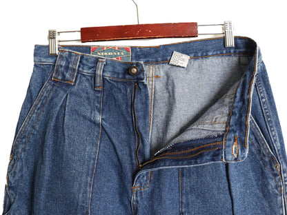 90s ☆ NIKOATA デニム ショートパンツ メンズ 33 / 古着 オールド Y2K ストリート ショーツ ジーパン ジーンズ バギー ルーズ 短パン 濃紺