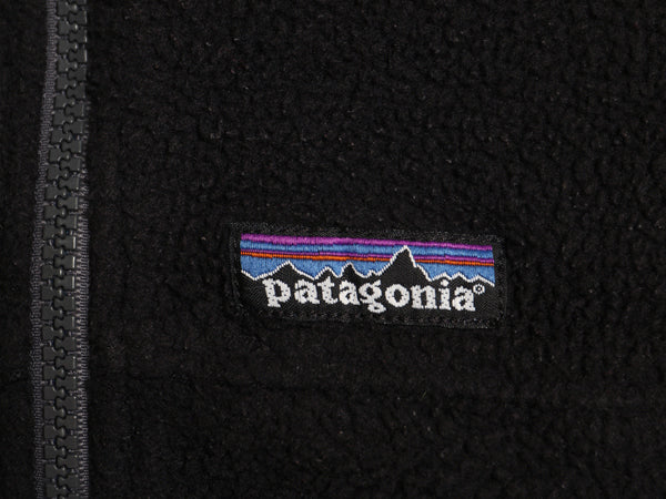 00s パタゴニア シンチラ ベスト キッズ XL レディース S 程 古着 05年製 オールド フリース フルジップ ハイネック アウトドア 重ね着 黒