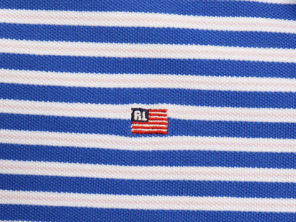 ポロジーンズ ラルフローレン ボーダー 鹿の子 半袖 ポロシャツ メンズ XL 半袖シャツ カットソー コットン 星条旗 大きいサイズ シンプル