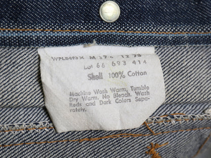 70s USA製 ★ DEE CEE ワッペン デニム ジャケット メンズ XS レディース S / 古着 ヴィンテージ トラッカー ジージャン 濃紺 バットダイ 