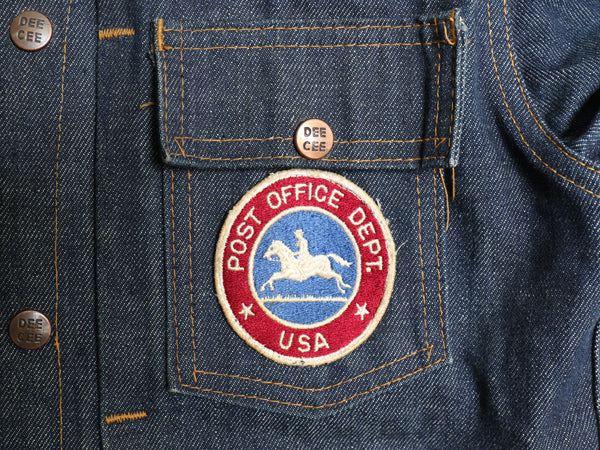 70s USA製 ★ DEE CEE ワッペン デニム ジャケット メンズ XS レディース S / 古着 ヴィンテージ トラッカー ジージャン 濃紺 バットダイ 