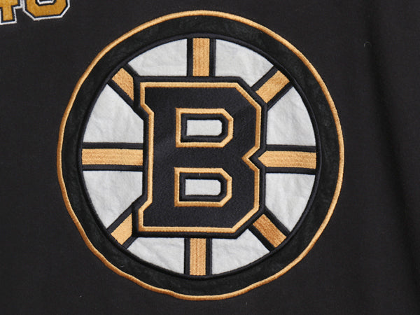 ブルーインズ レースアップ スウェット フード パーカー メンズ M NHL オフィシャル アイスホッケー ユニフォーム トレーナー プルオーバー