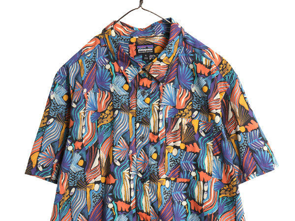 パタゴニア 総柄 半袖 シャツ メンズ XL / 23年製 50周年 記念 モデル アウトドア アロハ ハワイアン マルチカラー ゆったり 大きいサイズ