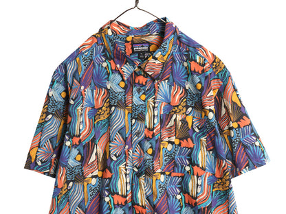 パタゴニア 総柄 半袖 シャツ メンズ XL / 23年製 50周年 記念 モデル アウトドア アロハ ハワイアン マルチカラー ゆったり 大きいサイズ