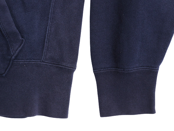 00s ポロ ラルフローレン スウェット フード パーカー メンズ L / オールド ラガー タイプ 裏起毛 トレーナー R-WING 刺繍 プルオーバー紺