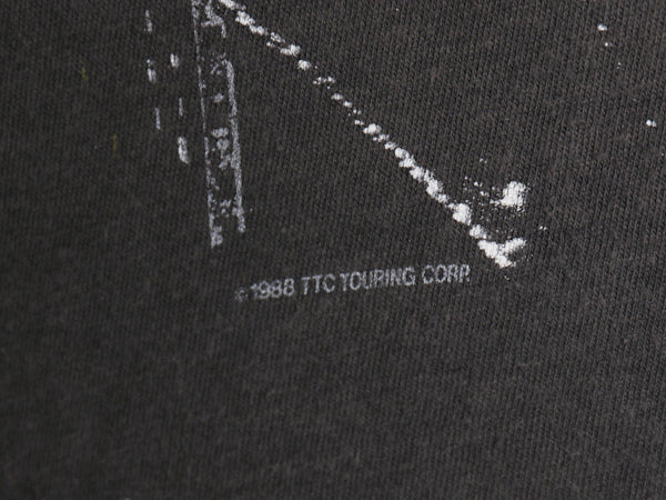 80s USA製 ★ マイケルジャクソン ツアー プリント Tシャツ メンズ XS レディース S 程/ ヴィンテージ 当時物 オフィシャル バンド 音楽 黒