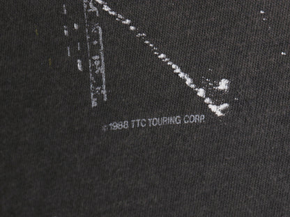 80s USA製 ★ マイケルジャクソン ツアー プリント Tシャツ メンズ XS レディース S 程/ ヴィンテージ 当時物 オフィシャル バンド 音楽 黒