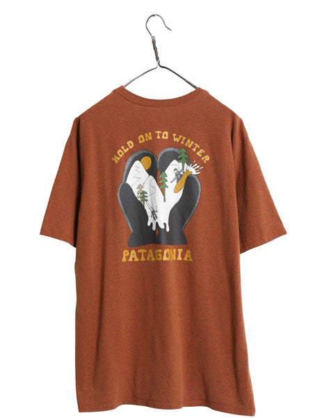 パタゴニア 両面 プリント 半袖 Tシャツ メンズ L / アウトドア バックプリント グラフィック アート イラスト クルーネック カットソー 