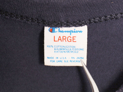 80s USA製 チャンピオン プリント Tシャツ メンズ L 小さめ M 程 ヴィンテージ トリコタグ 100% コットン 陸上 スクール シングルステッチ
