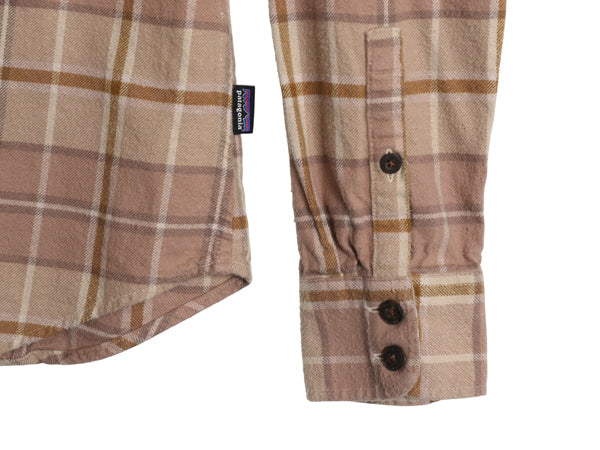 パタゴニア ロングスリーブ フィヨルド フランネル シャツ レディース S / 22年製 オーガニック コットン ネルシャツ チェック 長袖シャツ