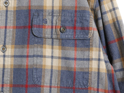 US企画 カーハート チェック 長袖 ヘビー フランネル シャツ メンズ L / ワーク ネルシャツ ヘビーウェイト 長袖シャツ マルチカラー 廃盤