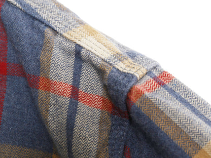 US企画 カーハート チェック 長袖 ヘビー フランネル シャツ メンズ L / ワーク ネルシャツ ヘビーウェイト 長袖シャツ マルチカラー 廃盤