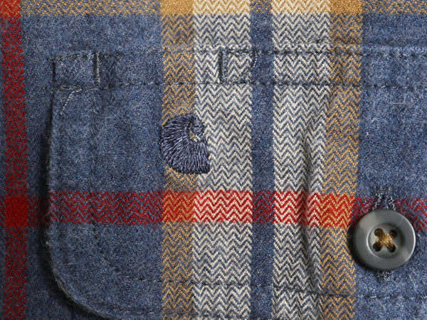 US企画 カーハート チェック 長袖 ヘビー フランネル シャツ メンズ L / ワーク ネルシャツ ヘビーウェイト 長袖シャツ マルチカラー 廃盤