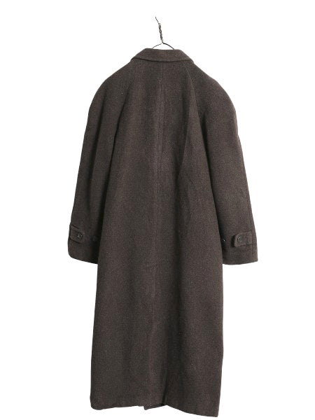 90s イタリア製 エンポリオ アルマーニ ダブルブレスト チェスター コート メンズ XL 程/ 高級 ウール フィールド ロングコート ブラウン